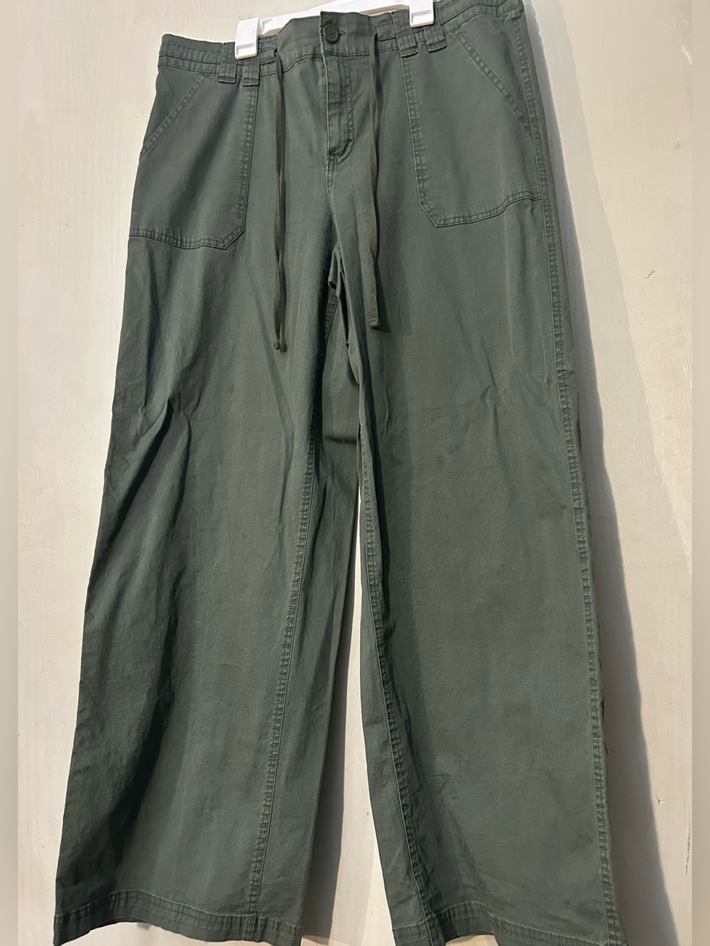 Aeropostale Low Rise Baggy Pants Women’s Large Olive Green Y2K